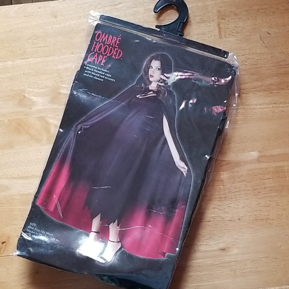 Halloween Adult Ombre Hooded Cloak